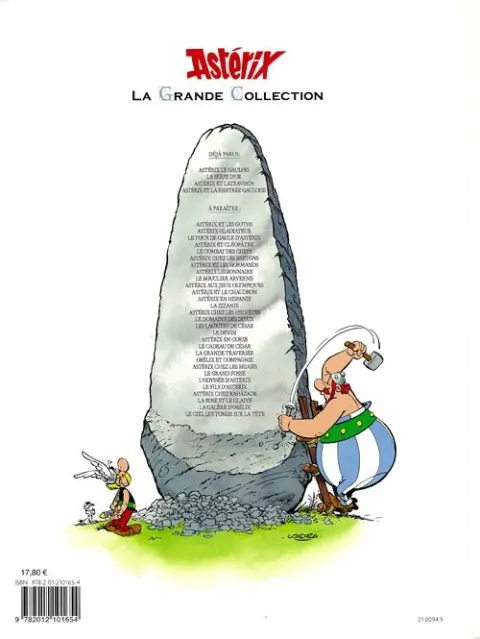 Verso de l'album Astérix La Grande Collection Tome 1 Astérix le gaulois