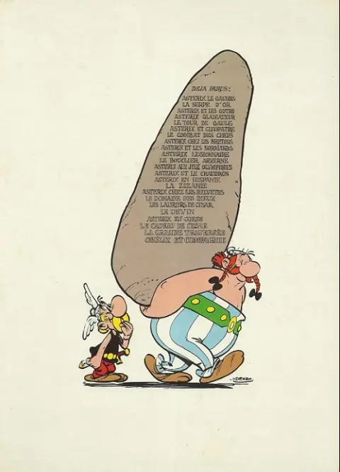 Verso de l'album Astérix Tome 8 Astérix chez les Bretons