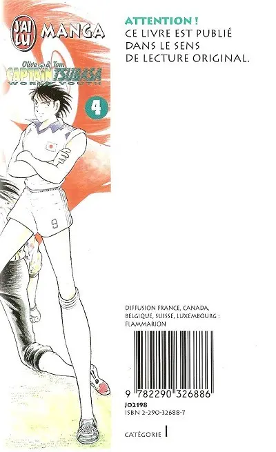 Verso de l'album Captain Tsubasa (Olive & Tom) - World Youth Tome 4 En route vers le rêve !!