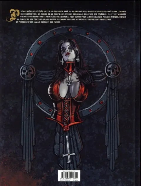 Verso de l'album Claudia chevalier vampire Tome 1 La porte des enfers
