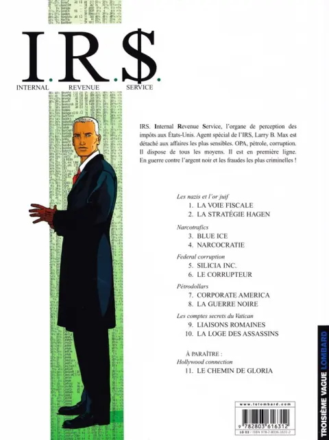 Verso de l'album I.R.$. Tome 3 Blue Ice