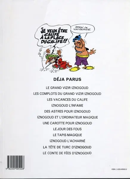Verso de l'album Iznogoud Tome 6 Iznogoud et l'ordinateur magique