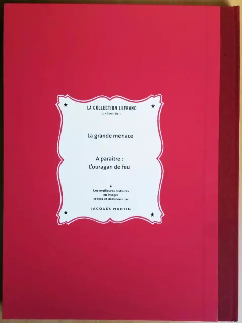 Verso de l'album Lefranc Tome 1 La grande menace