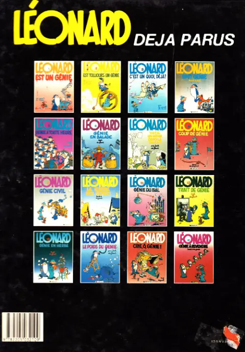Verso de l'album Léonard Tome 3 Léonard c'est un quoi, déjà ?