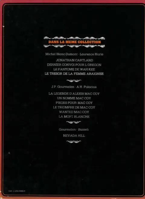 Verso de l'album Mac Coy Tome 2 Un nommé Mac Coy
