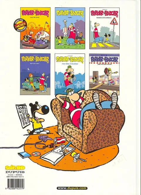 Verso de l'album Parker & Badger Tome 3 Passage de blaireaux