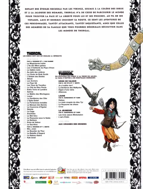 Verso de l'album Les mondes de Thorgal - Louve Tome 1 Raïssa