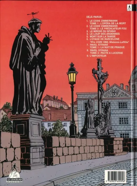 Verso de l'album Victor Sackville Tome 7 Pavel Strana 1 - La nuit de Prague