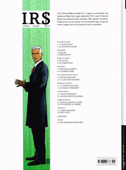 Verso de l'album I.R.$. Tome 18 Kate's hell
