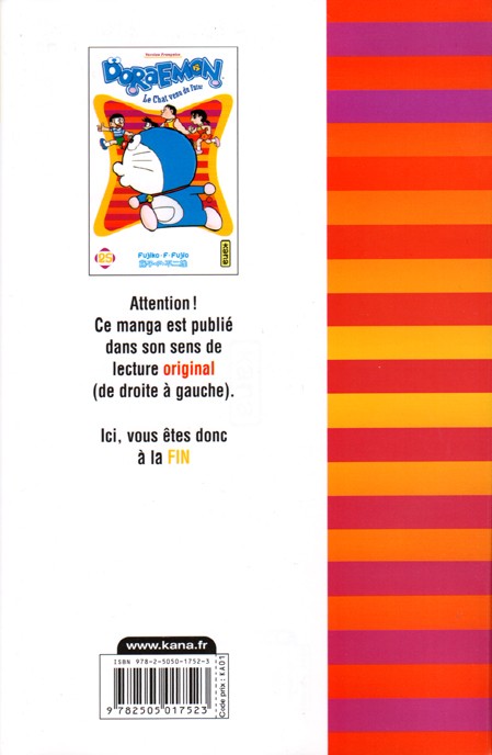 Verso de l'album Doraemon, le Chat venu du futur Tome 25