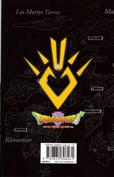 Verso de l'album Dragon Quest - La quête de Daï Tome 14 L'épouvantable Archimère