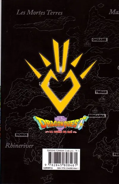Verso de l'album Dragon Quest - La quête de Daï Tome 14 L'épouvantable Archimère
