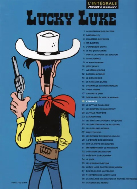 Verso de l'album Lucky Luke Tome 19 L'escorte