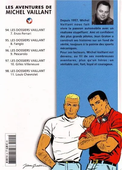 Verso de l'album Michel Vaillant La Collection Tome 94 Enzo ferrari le dernier empereur