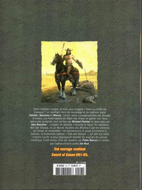 Verso de l'album The Savage Sword of Conan - La Collection Tome 28 La forêt des démons !