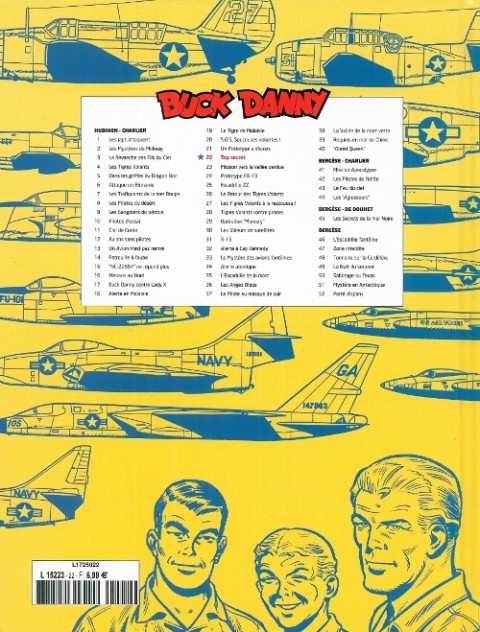 Verso de l'album Buck Danny Tome 22 Top secret