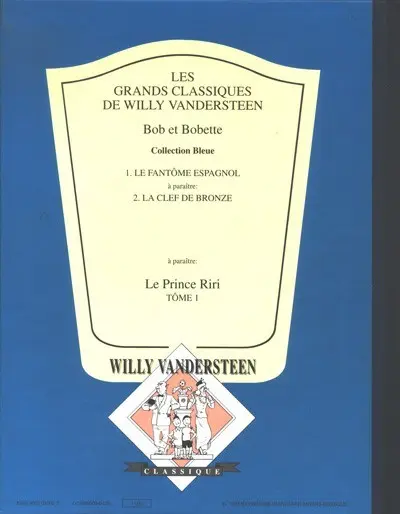 Verso de l'album Bob et Bobette Tome 1 Le fantôme espagnol