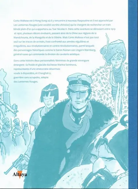 Verso de l'album Tout Pratt Tome 9 Corto maltese en Sibérie 1ère partie