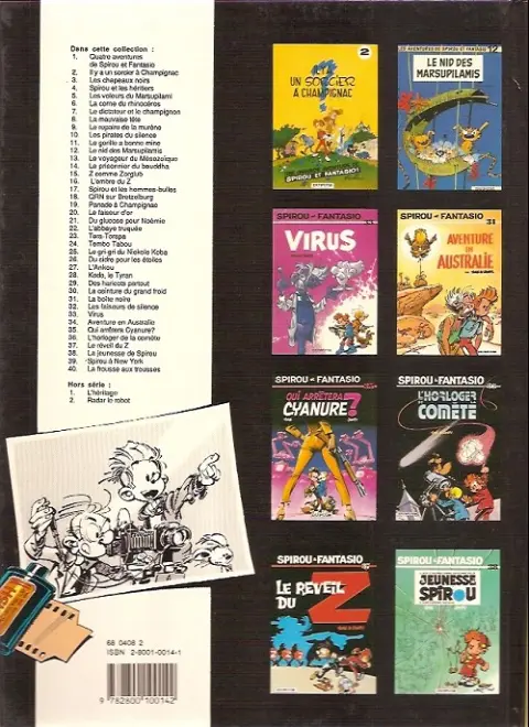 Verso de l'album Spirou et Fantasio Tome 12 Le nid des marsupilamis