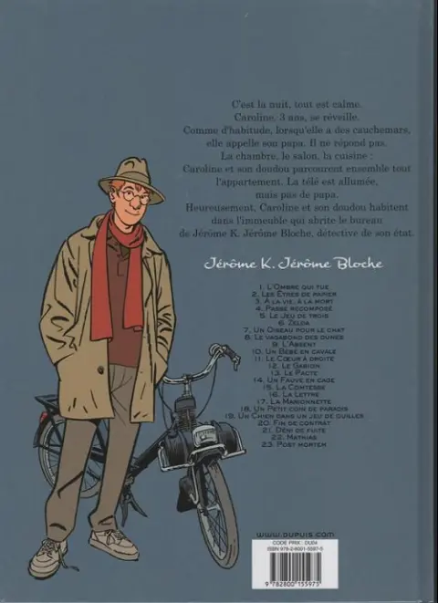 Verso de l'album Jérôme K. Jérôme Bloche Tome 21 Déni de fuite