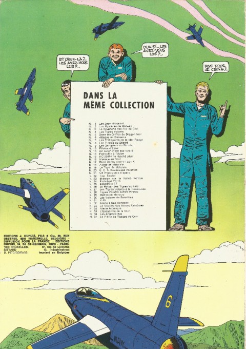 Verso de l'album Buck Danny Tome 36 Les Anges Bleus