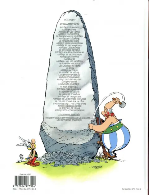 Verso de l'album Astérix Tome 26 L'odyssée d'Astérix