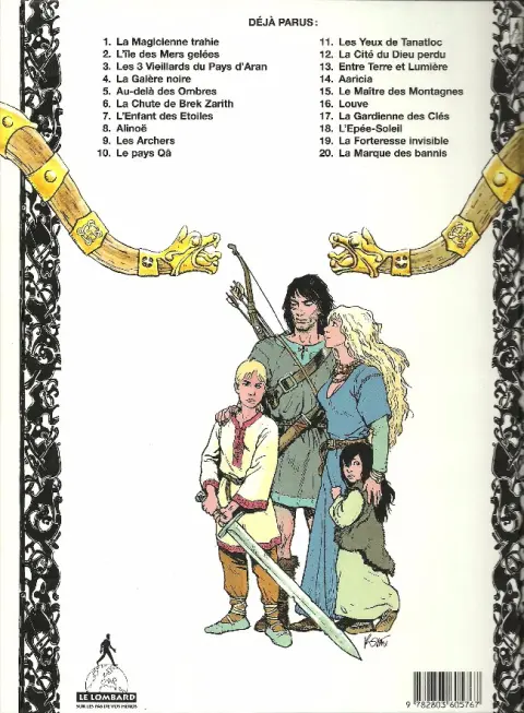 Verso de l'album Thorgal Tome 11 Les yeux de Tanatloc