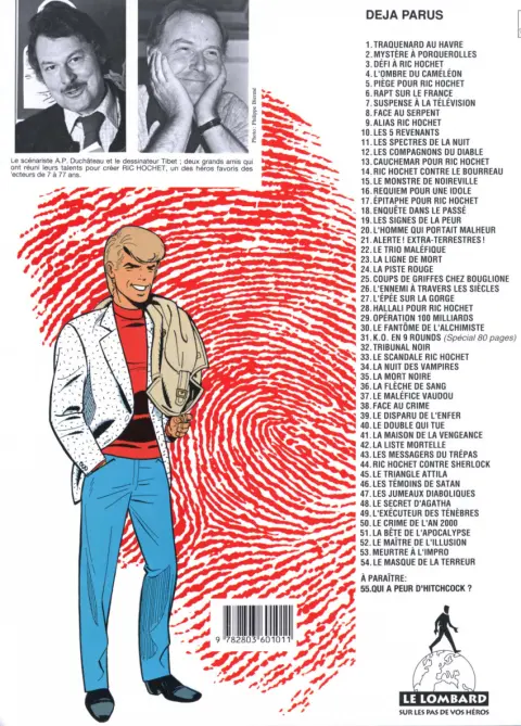 Verso de l'album Ric Hochet Tome 32 Tribunal noir