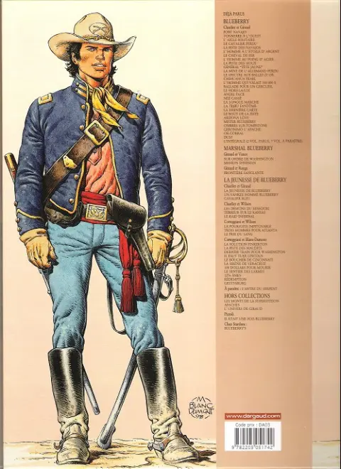 Verso de l'album La Jeunesse de Blueberry Tome 12 Dernier train pour Washington