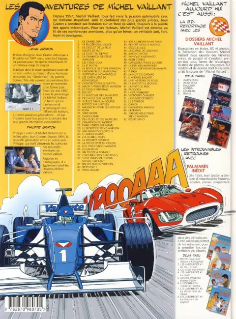 Verso de l'album Michel Vaillant Tome 26 Champion du monde