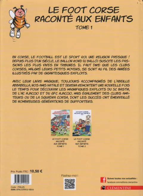 Verso de l'album Le foot corse raconté aux enfants Tome 1