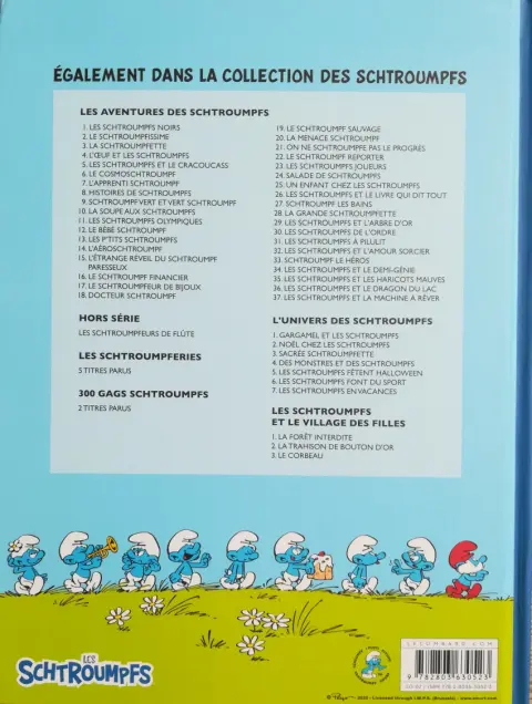 Verso de l'album Les Schtroumpfs Tome 30 Les schtroumpfs de l'ordre