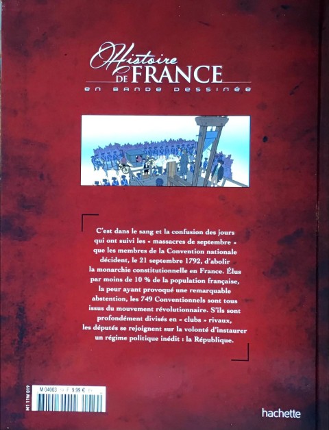 Verso de l'album Histoire de France en bande dessinée Tome 33 La Terreur de la 1er République à Robespierre 1792-1794