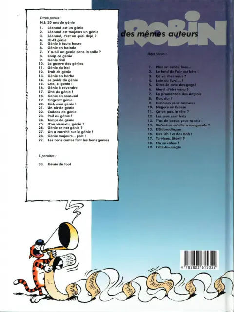 Verso de l'album Léonard Tome 13 Génie en herbe