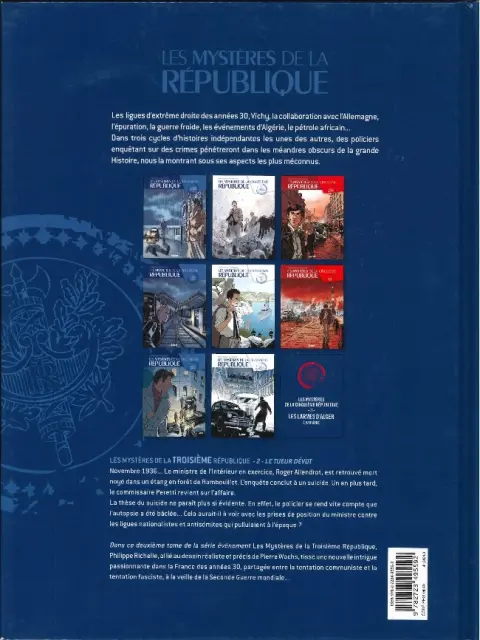 Verso de l'album Les Mystères de la Troisième République Tome 2 Le tueur dévot