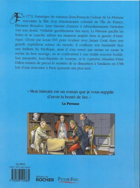 Verso de l'album La Pérouse