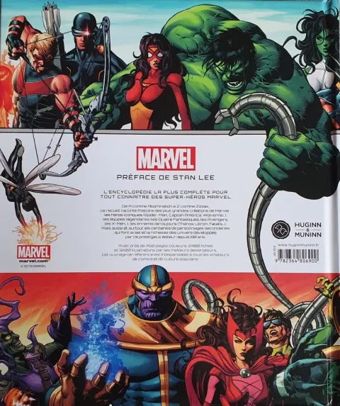 Verso de l'album Marvel l'encyclopédie