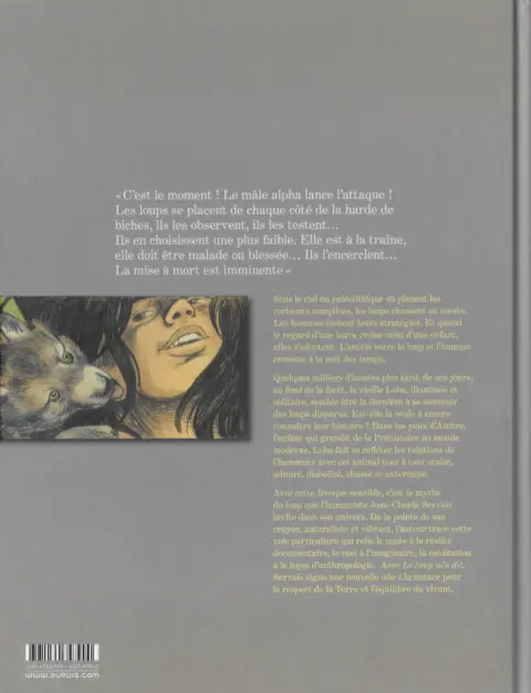 Verso de l'album Le loup m'a dit Première partie