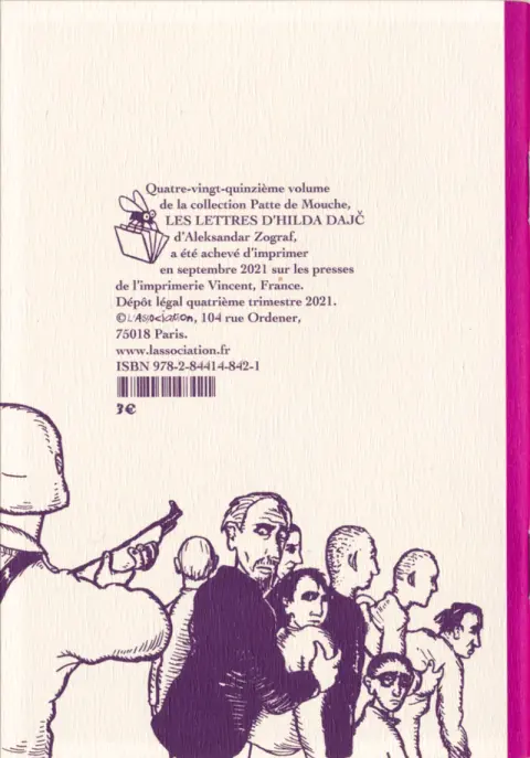 Verso de l'album Les lettres d'Hilda Dajč