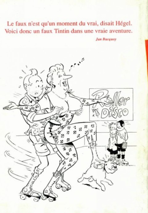 Verso de l'album Tintin - Pastiches pour Adultes La vie sexuelle de Tintin