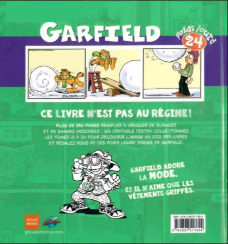 Verso de l'album Garfield Poids lourd 24
