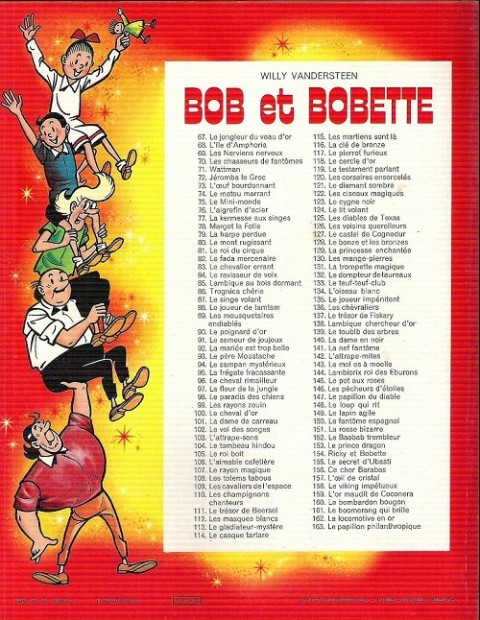 Verso de l'album Bob et Bobette Tome 98 Le paradis des chiens