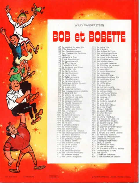 Verso de l'album Bob et Bobette Tome 151 La rosse bizarre