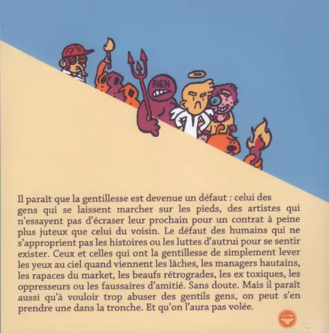 Verso de l'album Be kind.