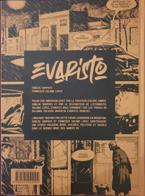 Verso de l'album Evaristo