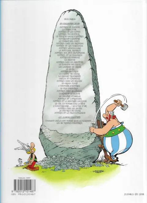 Verso de l'album Astérix Tome 16 Astérix chez les Helvètes