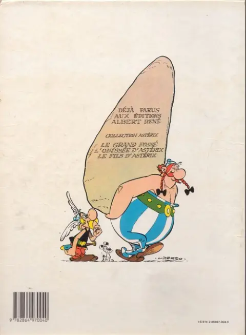 Verso de l'album Astérix Tome 26 L'odyssée d'Astérix