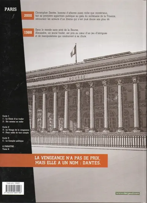 Verso de l'album Dantès Tome 1 La chute d'un trader