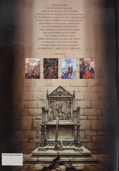 Verso de l'album Le Trône d'Argile Tome 1 Le chevalier à la hache