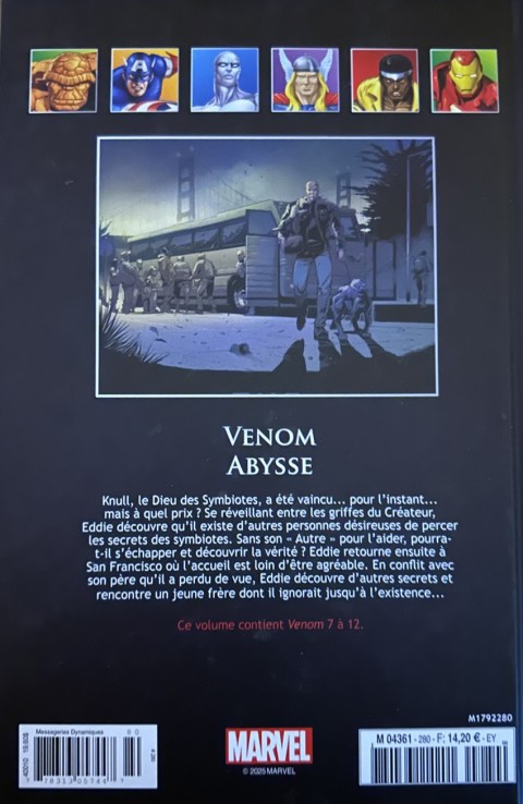 Verso de l'album Marvel Comics - La collection de référence Tome 280 Venom : Abysse